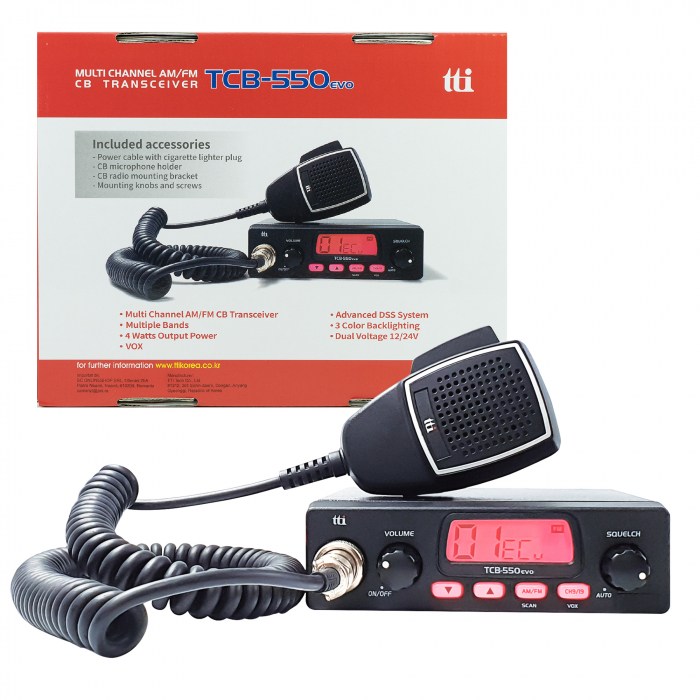 Statie radio CB TTi TCB-550 EVO, DSS, VOX, Filtru NB, Scan, ecran multicolor, 12-24V [13]