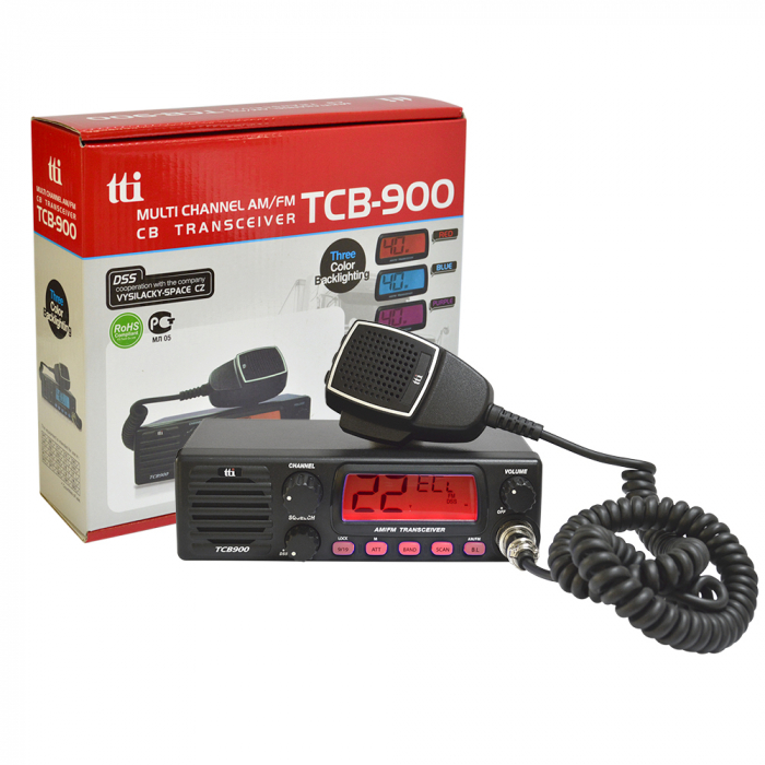 Statie radio CB TTi TCB-900 alimentare 12-24V cu difuzor frontal, AM-FM, 12V-24V, 4W, Scan, ASQ, Lock [2]