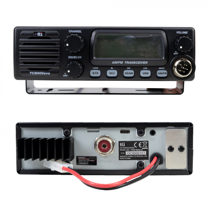 Statie radio CB TTi TCB-900 EVO, DSS, SQ, Dual Watch, Mic Gain, 12V-24V, conector dongle Bluetooth [8]