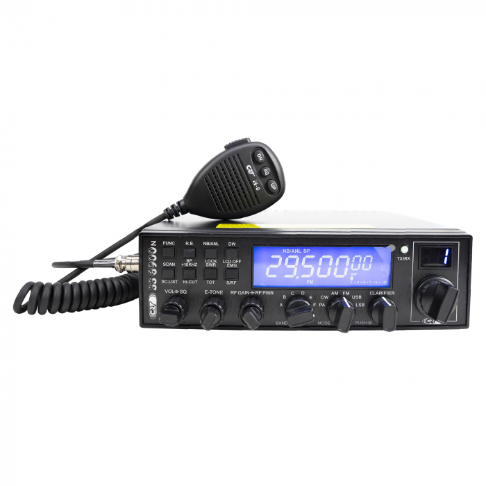 Statie radioamatori CRT SS 6900 VOX CB, AM, FM, USB, SSB, CW, PA, 28-29.7Mhz, ASQ, RF Gain, Roger Beep, 12V, programabil [1]