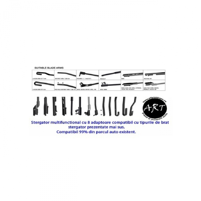 Stergatoare universale LUX 7 adaptoare - 21" 525mm [3]