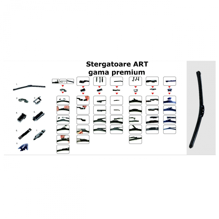 Stergatoare universale LUX 7 adaptoare - 21" 525mm [2]