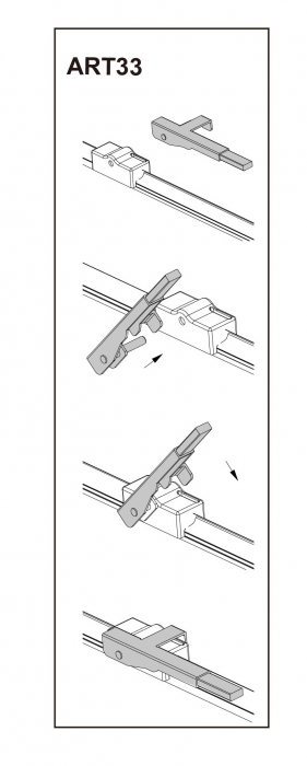 Stergator parbriz pasager BMW seria 3 E90 01/2005 - 08/2009 COD:ART33 19" [1]