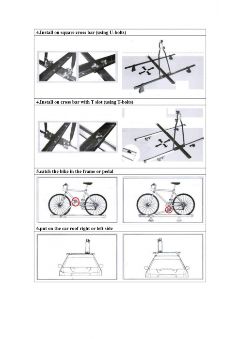 Suport bicicletă pentru plafon cu încuietoare și prindere pe bare transversale până la 15 kg [6]