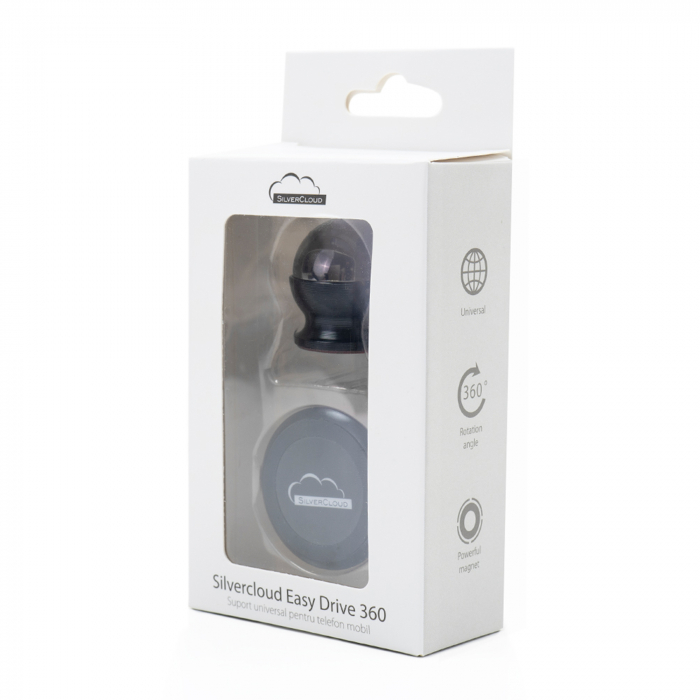 Suport magnetic pentru telefon mobil Silvercloud Easy Drive 360 aplicare pe bord [6]