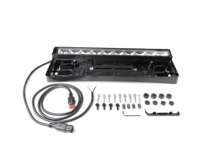 Suport numar de înmatriculare cu bară LED încorporată, 20" 51cm, 12v 24v, lumină de poziție DRL albă și portocalie [7]