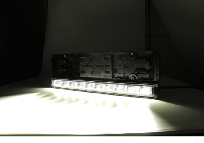 Suport numar de înmatriculare cu bară LED încorporată, 20" 51cm, 12v 24v, lumină de poziție DRL albă și portocalie [6]