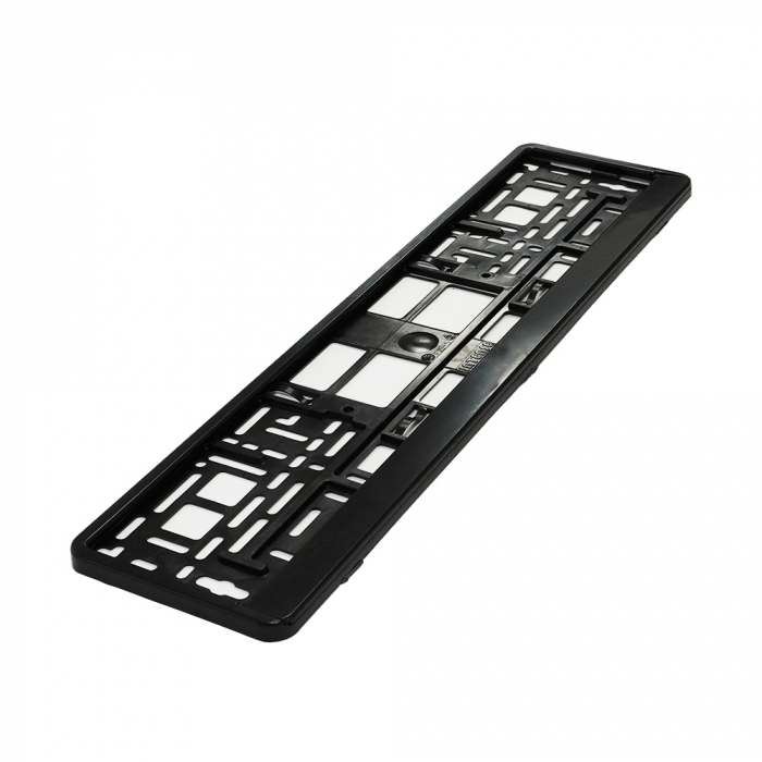 Suport Numar Inmatriculare Intense Negru Set [4]