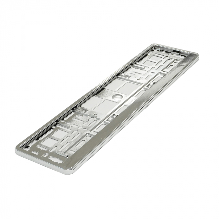 Suport Numar Inmatriculare Metalizat Silver [4]