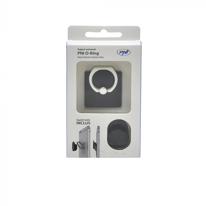 Suport universal PNI O-Ring, Desk Stand si Smart Grip, Black, suport auto inclus [9]