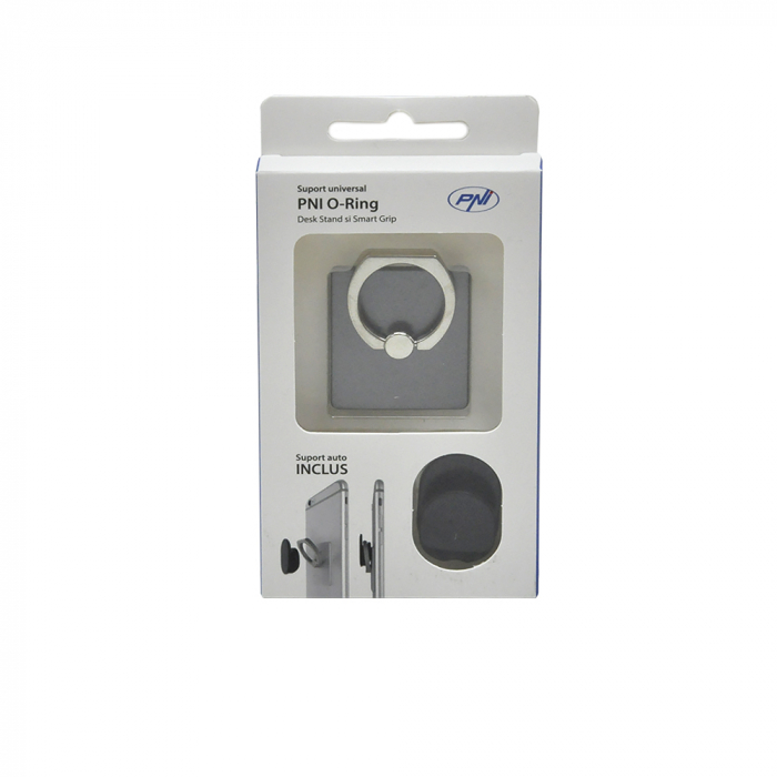 Suport universal PNI O-Ring, Desk Stand si Smart Grip, Light Black, suport auto inclus [9]