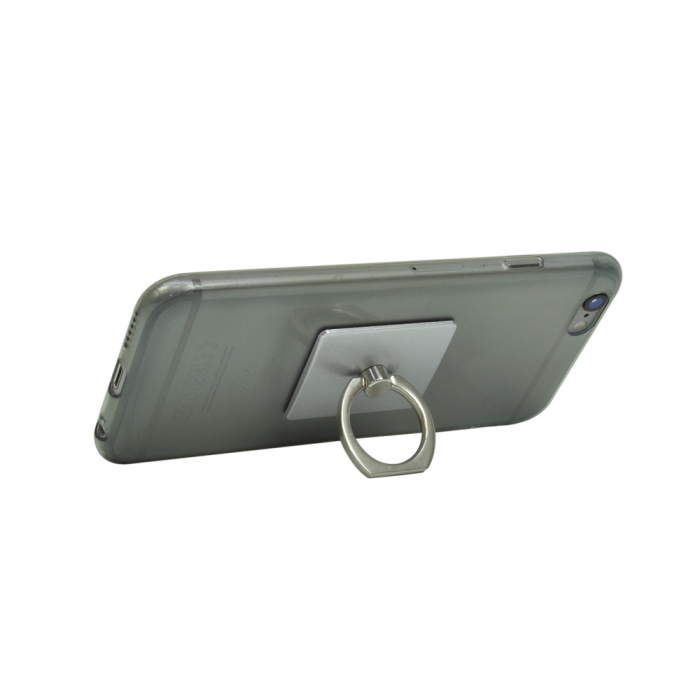 Suport universal PNI O-Ring, Desk Stand si Smart Grip, Silver, suport auto inclus [4]
