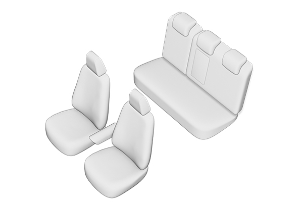 Set huse scaune dedicate SX4 SCROSS 2020-2021  Premium (Bancheta fractionata si husa cotiera) [3]