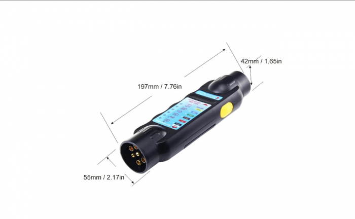 Tester pentru verificarea luminilor de remorcă 7 pini 12V [3]