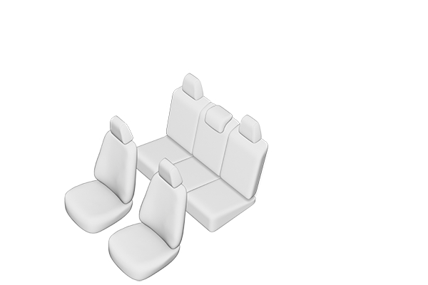 Set huse scaune dedicate  VOLKSWAGEN TOURAN 2004-2009 (SCAUNE INDIVIDUALE SPATE) [2]