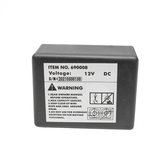 Troliu electric 12V 1360kg Motor 1KW cablu otel 4,8mm x 13.5m Hoteche BK77465 [4]