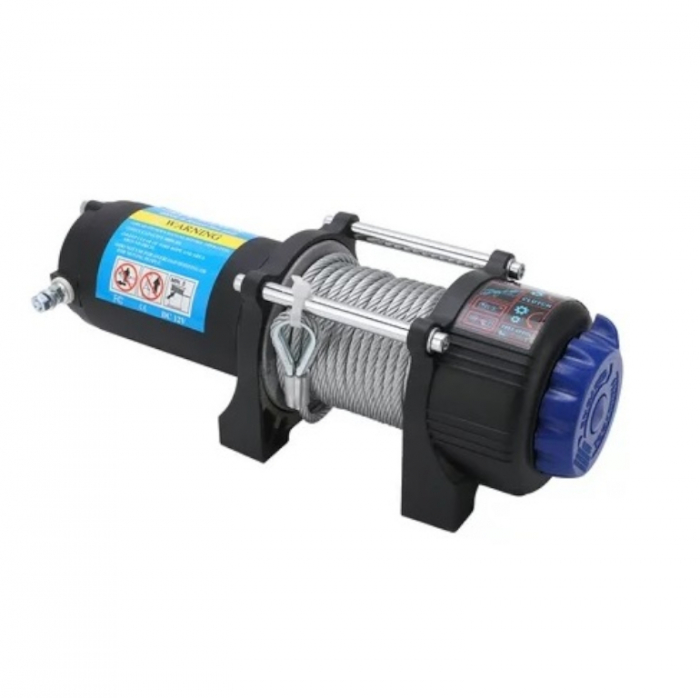 Troliu electric cu telecomanda pentru remorcare autoturisme, jeep-uri, barci, off-road, 4000LBS 1820kg, 12V [2]