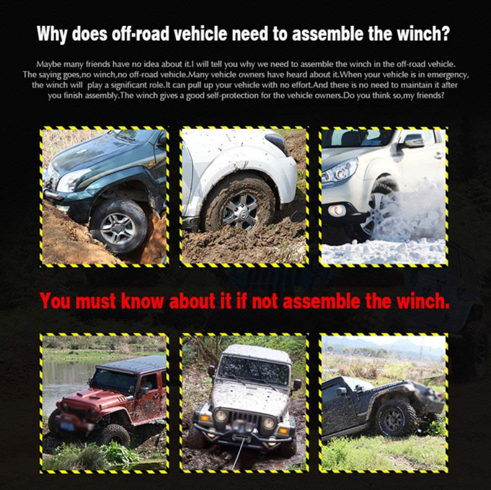 Troliu electric cu telecomanda pentru remorcare autoturisme, jeep-uri, barci, off-road, 4000LBS 1820kg, 12V [8]