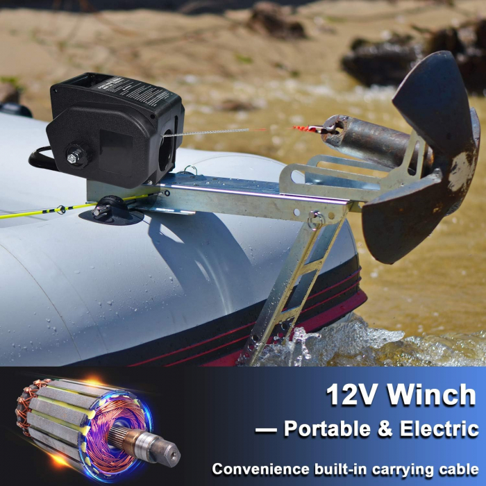 Troliu electric pentru barci, auto, si tractari auto [10]