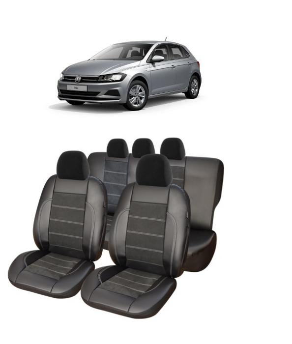 Huse scaune auto piele Alcantara Volkswagen Polo (2014-2019) [1]