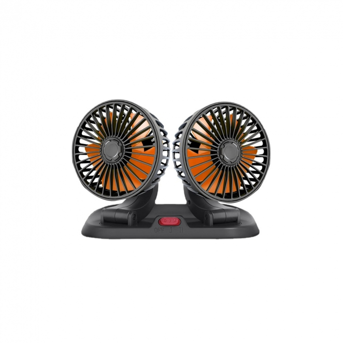 Ventilator auto dublu cu mufa USB 12-24V [1]