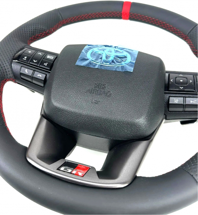 Volan din piele cu incalzire airbag si spira pentru Toyota Hilux GR [4]