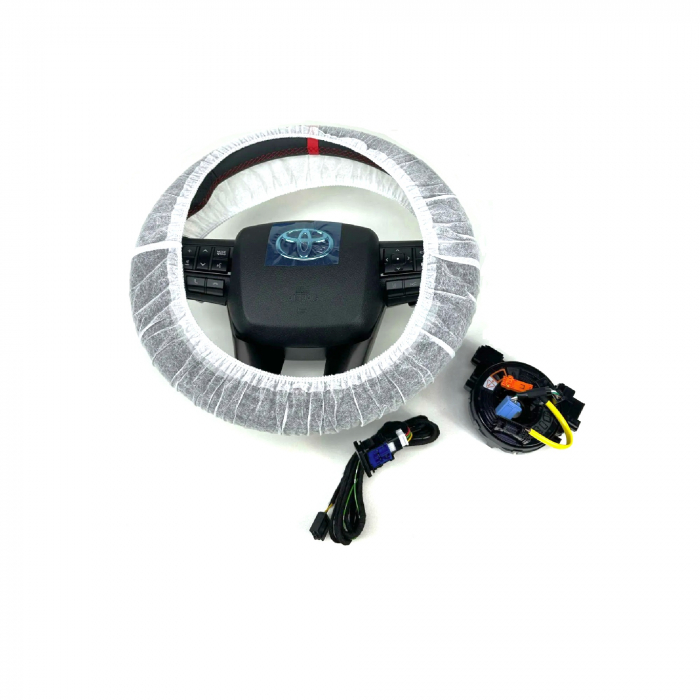 Volan din piele cu incalzire airbag si spira pentru Toyota Hilux GR [3]