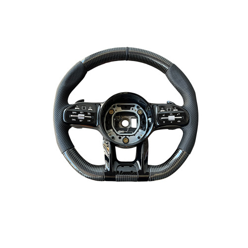 Volan sport piele perforata si carbon compatibil cu modelele Mercedes 2010-2021 Produs compatibil - nu este OEM Cod: OCH-14 [1]