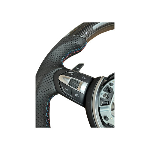 Volan sport piele si carbon compatibil cu modelele BMW Seria 1 F20,F21 Seria 2 F22,F23,F45,F87 Seria 3 F30,F31,F34 Seria 4 F32,F33,F36,F82,F83 X5 - F15 X3 - F25 [3]