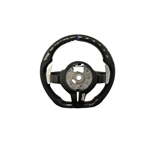 Volan sport piele si carbon compatibil cu modelele BMW Seria 5 F10,F11,F07 Seria 6 F06,F12,F13 Seria 7 F01,F02 [5]