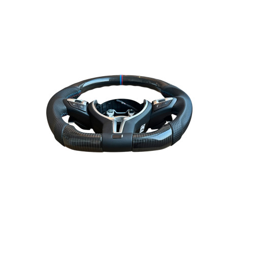 Volan sport piele si carbon compatibil cu modelele BMW Seria 5 F10,F11,F07 Seria 6 F06,F12,F13 Seria 7 F01,F02 [2]