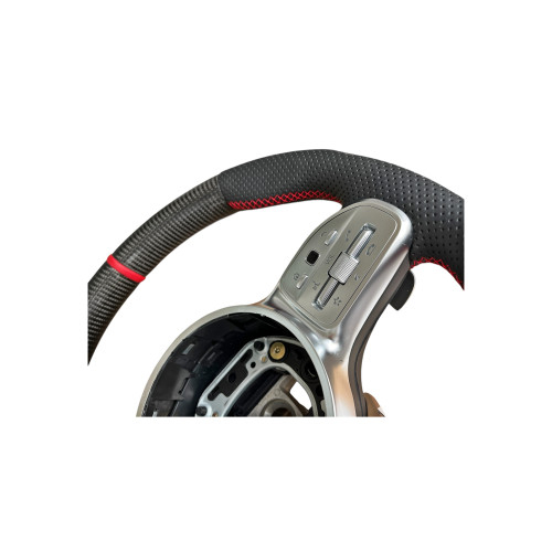 Volan sport piele si carbon compatibil cu modelele Mercedes 2011-2021 Produs compatibil - nu este OEM [6]