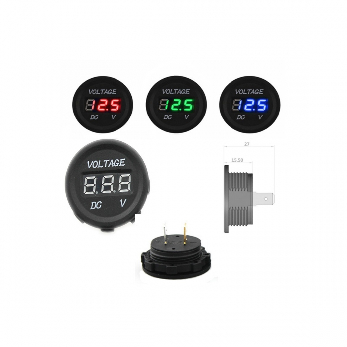 Voltmetru digital 6-30V  12/24V [2]