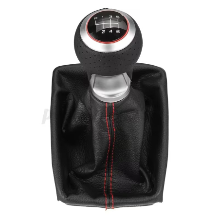 Schimbător de viteze Sport Ball cu 6 trepte și manșon pentru Audi A4/S4 B8 și A5/S5 8T - Cusături roșii [4]