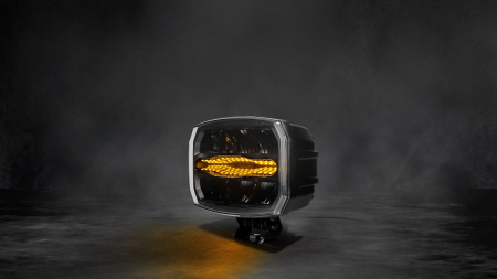 Proiector LED auxiliar halogen 12-24V, 175W, 11000 lm, DRL portocaliu/alb si lumina de avertizare cu 4 moduri, E-mark IP67/69K [9]