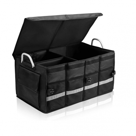 Organizatoare auto - Organizator de portbagaj multifunctional, impermeabil, pliabil cu manere din aluminiu
