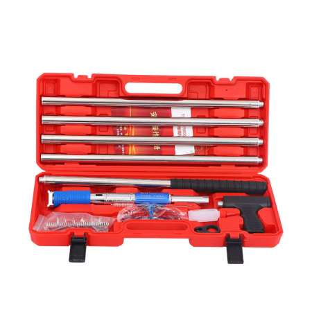Alte accesorii - Pistol manual pentru batut cuie in beton si otel, putere reglabila, tije de extensie, cuie 27-55 mm, set complet cu 100 cuie si cutie