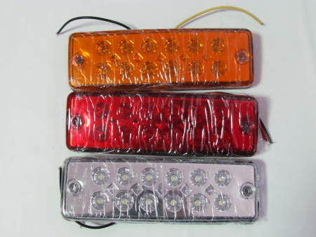 Lampi Camion/ Remorca - Lampa laterala 12 LED-uri 24v lumina alba