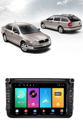 Electronice si electrice auto - Navigatie  Android dedicata Skoda Octavia II 2004 - 2013, 1GB RAM, Radio GPS Dual Zone, Display HD 8" Touchscreen