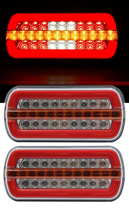 Set= lampi LED stop auto 4 functii NEON – stop, pozitie, semnal dinamic, marsarier, 12V/24V [2]