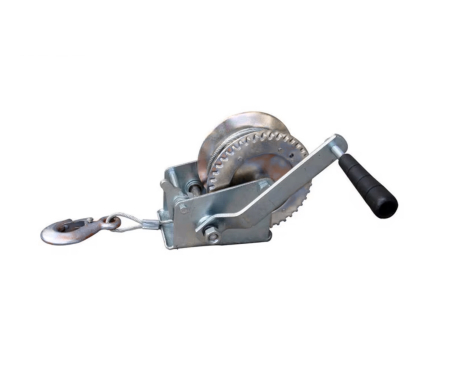 Troliu manual 450 kg (1000 lbs) cu cablu din otel 8 m si frana automata [1]