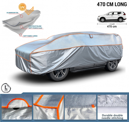 Accesorii pentru exterior - Prelata Antigrindina SUV  Volkswagen T-Roc (470x178x120 cm) - Protectie 5 mm Impotriva Grindinei, Ploii, Zapezii si Razelor UV