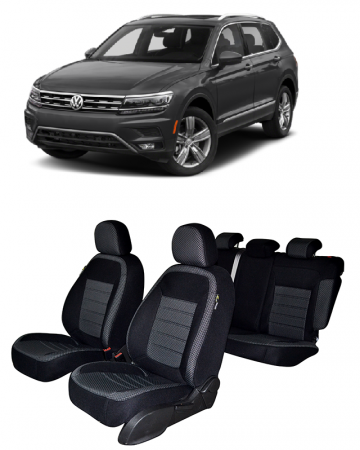 Set huse scaune dedicate VW TIGUAN 2016- 2022 (Bancheta fractionata + huse cotiere) [0]