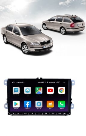 Electronice si electrice auto - Navigatie dedicata cu Android Skoda Octavia II 2004 - 2013, 1GB RAM, Display HD 9" Touchscreen