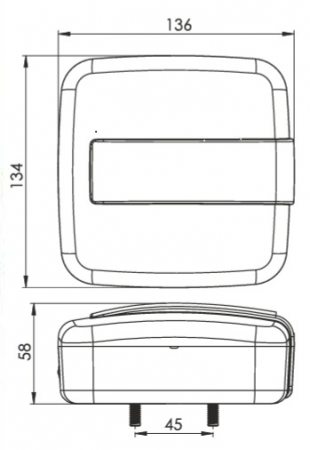 Lampa stop patrata LED SMD  24V [2]