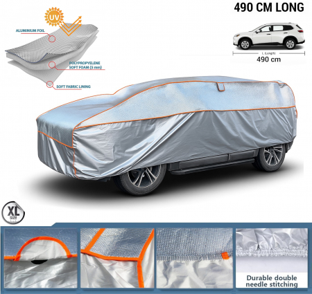 Prelate anti-grindina - Prelata Anti-grindina din aluminiu pentru autoturism, SUV marimea XL – 490cm