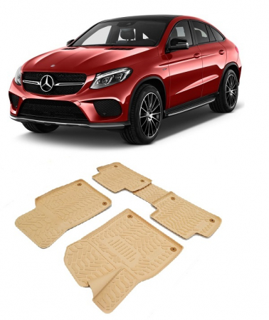 Mercedes - Set covorase cauciuc stil tavita BEJ Mercedes GLE C292 (2015-2022)
