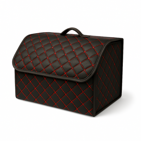 Organizatoare auto - Organizator de portbagaj din piele de lux cutie de depozitare pliabilă