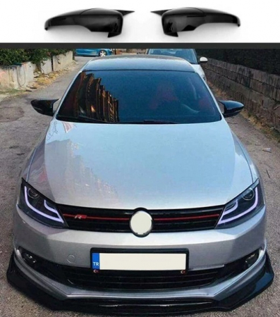 Capace oglinzi tip BATMAN Volkswagen Jetta (2010-2018) negru lucios [0]