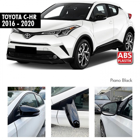 Capace Oglinzi auto - Capace oglinzi tip BATMAN compatibile Toyota CHR (2016-2020) negru lucios